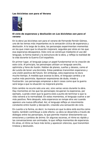 Las bicicletas son para el verano – Fernando Fernán Gómez – Cyclical Hope and Disappointment