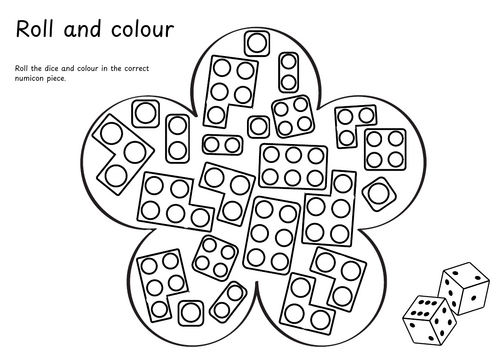 Roll and colour numicon