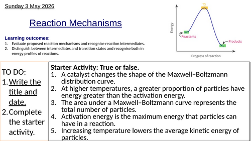R2.2 Reaction Mechanisms, HL (IBDP Chemistry)