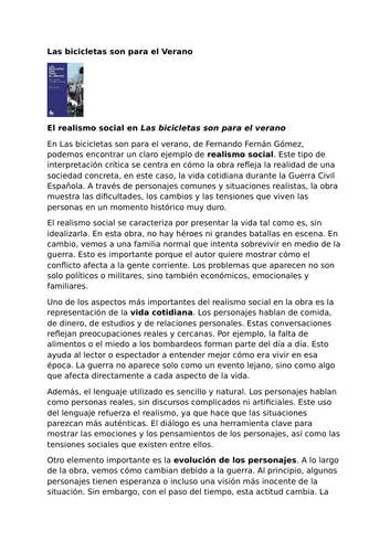 Las bicicletas son para el verano – Fernando Fernán Gómez – Social Realism