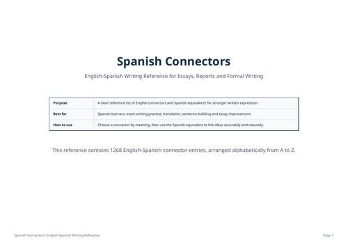 SPANISH CONNECTORS