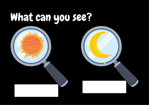 What can you see? Space themed
