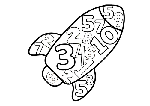 Space Themed add and colour Maths