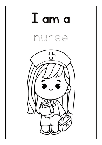 Printable Community Helpers Career Coloring Pages – Community Worker for Grade 1