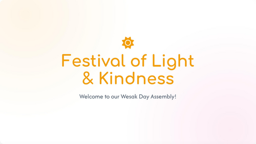 Wesak Day Assembly & Presentation | Festival of Light & Kindness | RE & Mindfulness