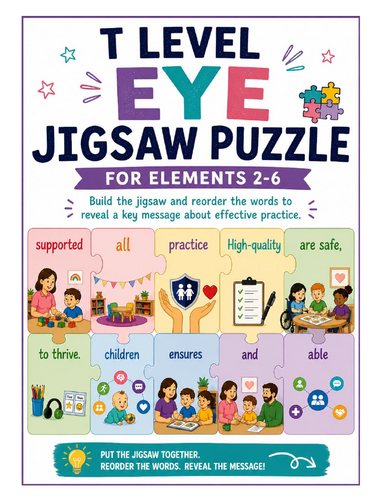 Interactive T Level EYE Revision Game – Jigsaw Puzzle for Elements 2–6
