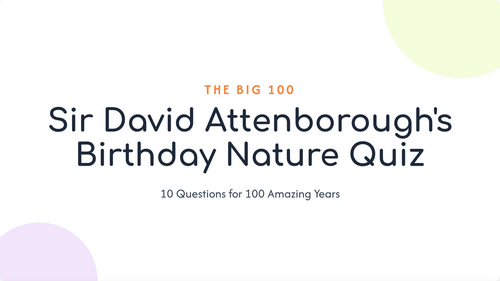 Sir David Attenborough’s 100th Birthday Quiz | Primary Assembly & Lesson