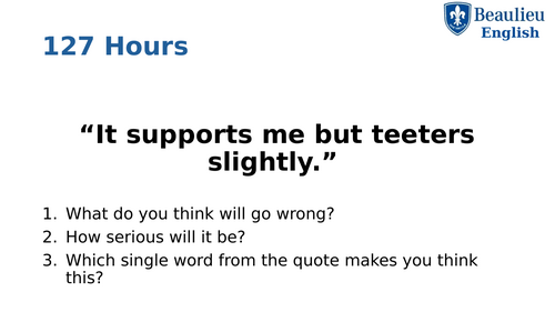 Non-Fiction Cambridge iGCSE Paper 1 Practice 127 Hours