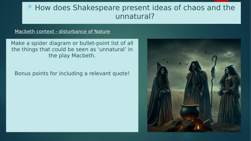 Macbeth Revision: Chaos in the Natural World
