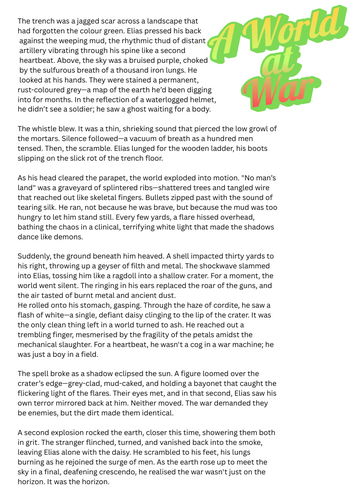 GCSE English Language Paper 1 Practice Exam: "A World at War" 2026