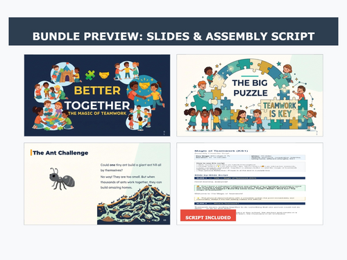 The Magic of Teamwork | KS1 Assembly & PSHE Bundle | Cooperation & Skills
