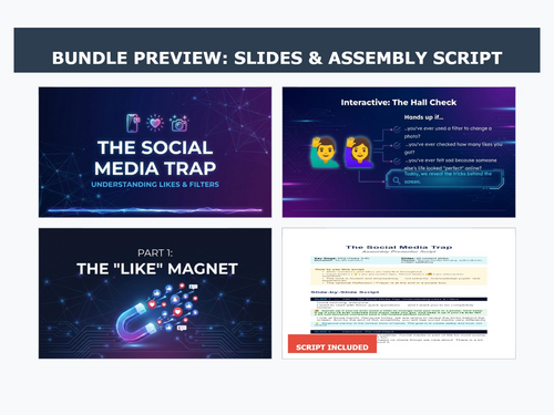 The Social Media Trap | KS2 Assembly & PSHE Bundle | E-Safety & Self-Esteem