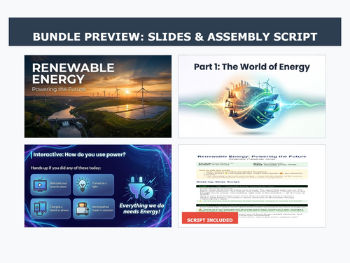 Renewable Energy: Powering the Future | KS2 Science & Geography Assembly Bundle