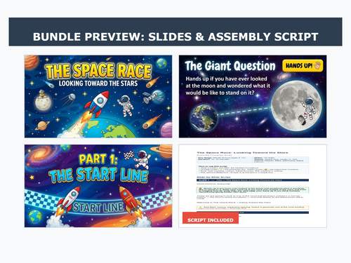 The Space Race: Looking Toward the Stars | KS2 Primary Assembly Bundle