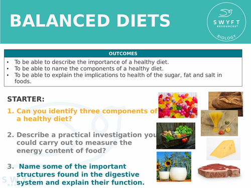 NEW WJEC (2026) GCSE Science - Balanced Diets