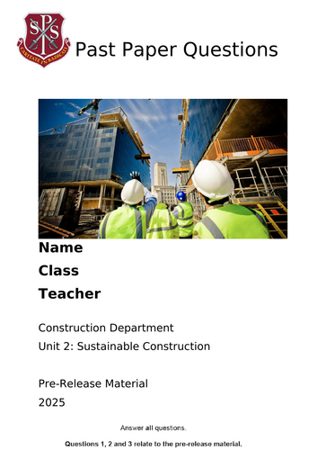 Past Paper Question Booklet