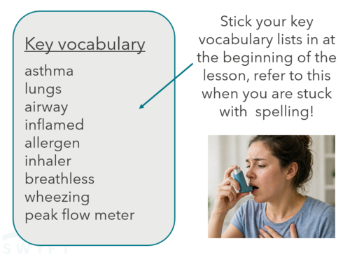 NEW WJEC (2026) GCSE Science - Asthma & peak flow measurements