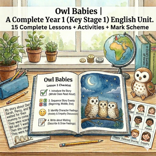 Owl Babies | Year 1 English Unit | 15 Complete Lessons + Resources + Mark Scheme
