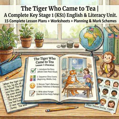 The Tiger Who Came to Tea | Year 1 English Unit | 15 Complete Lessons + Resources + Mark Scheme