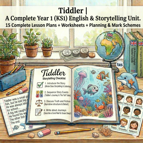 Tiddler | Year 1 English Unit | 15 Complete Lessons + Resources + Marking Scheme