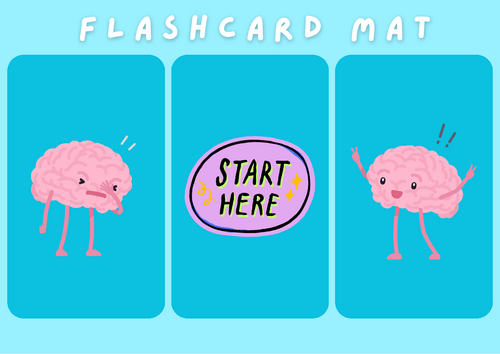 Flashcard revision mat.