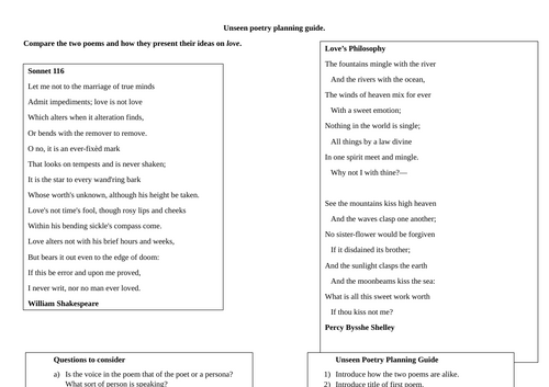 2026 English Poetry Planning Guide AQA