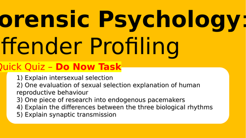Offender Profiling AQA Psychology Forensics