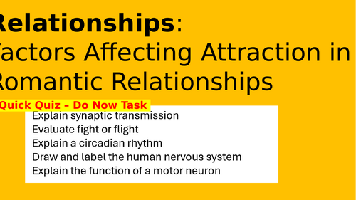Relationships AQA Psychology A level Self Disclosure Full Lesson