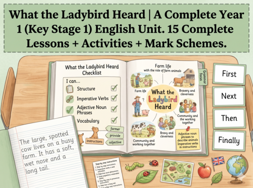 What the Ladybird Heard | Year 1 English Unit | 15 Complete Lessons + Resources + Marking Scheme