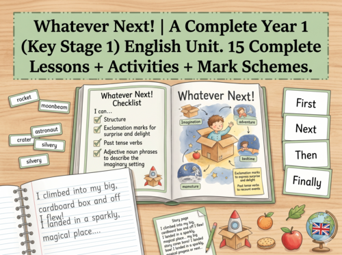 Whatever Next! | Year 1 English Unit | 15 Complete Lessons + Resources + Marking Scheme