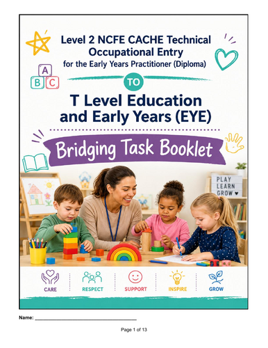 L2 EYP to T Level EYE Bridging tasks