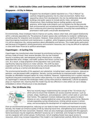 KS4/5 PSHE: SDG 11-Sustainable Cities