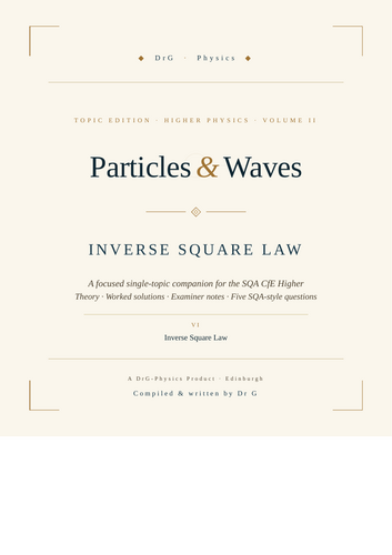 DrG-Physics · Inverse Square Law · SQA Higher Physics revision