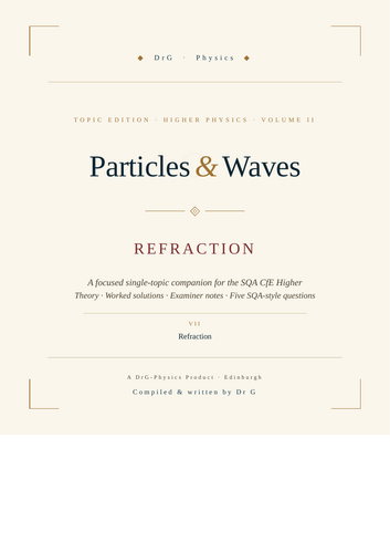 DrG-Physics · Refraction · SQA Higher Physics revision