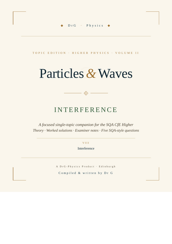 DrG-Physics · Interference · SQA Higher Physics revision