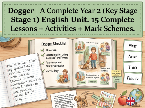 Dogger | Year 2 English Unit | 15 Complete Lessons + Resources + Marking Scheme