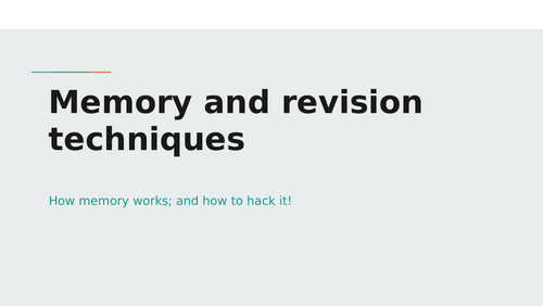 Memory and revision techniques