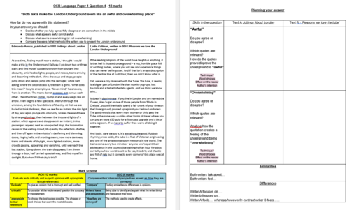 GCSE English comparison skills - non-fiction