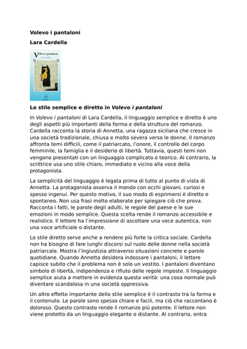Volevo i pantaloni – Lara Cardella – Simple and Direct Style