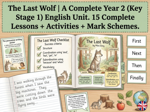 The Last Wolf | Year 2 English Unit | 15 Complete Lessons + Resources + Marking Scheme