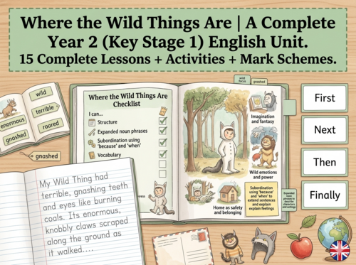 Where the Wild Things Are | Year 2 English Unit | 15 Complete Lessons + Resources + Marking Scheme