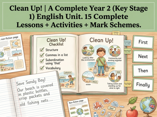 Clean Up! | Year 2 English Unit | 15 Complete Lessons + Resources + Mark Scheme