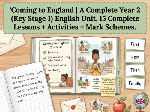 Coming to England | Year 2 English Unit | 15 Complete Lessons + Resources + Marking Scheme