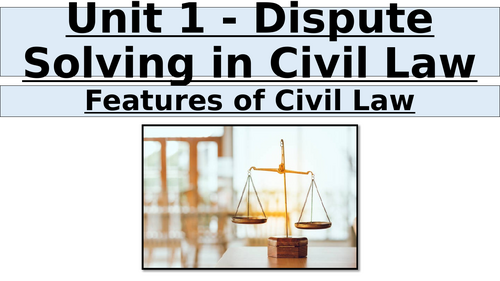 Pearson Applied Law Unit 1 Part A - Civil Dispute Resolution