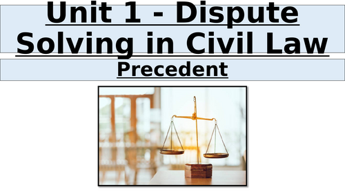 Pearson Applied Law Unit 1 Part C - Precedent