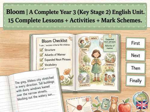 Bloom | Year 3 English Unit | 15 Complete Lessons + Resources + Mark Scheme