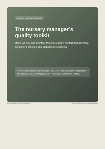 The nursery manager’s quality toolkit