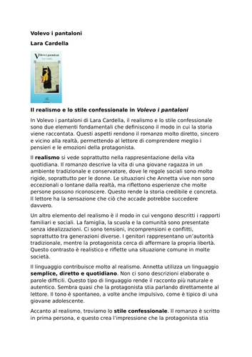 Volevo i pantaloni | Lara Cardella | Realism and Confessional Style