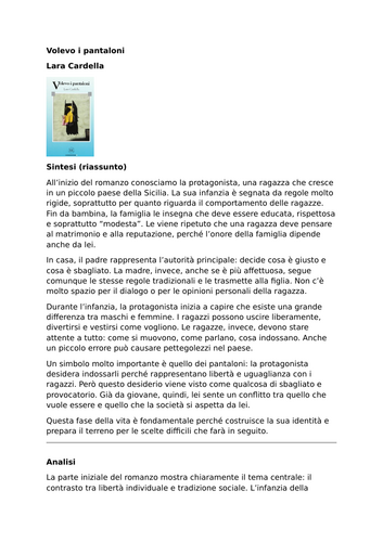 Volevo i pantaloni | Lara Cardella | Childhood and Family Expectations
