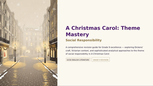 A Christmas Carol: Social Responsibility Theme Revision | GCSE English Literature Grade 9